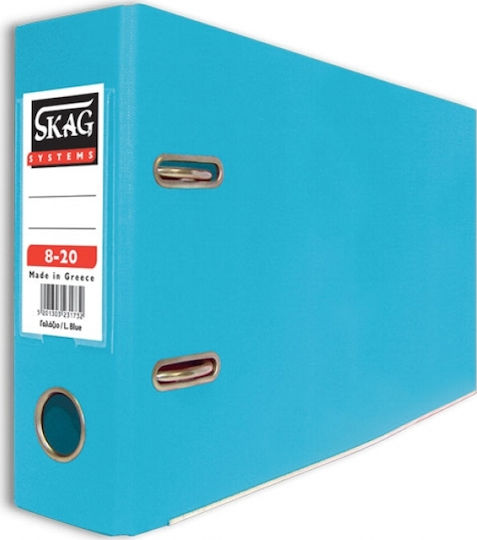 Skag Ordner 8/22 für Papier A5 mit 2 s Ringen Hellblau 1Stück