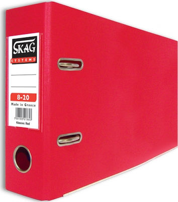 Skag Arc Ring Binder 8/22 for A5 Paper with 2 Rings Red