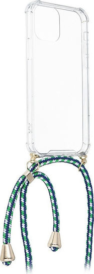 Forcell Cord Back Cover Σιλικόνης με Λουράκι Διάφανο (Galaxy A22 4G)