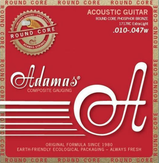 Adamas Σετ Phosphor Bronze Χορδών 10 - 47" για Μπάσο Round Core String Set
