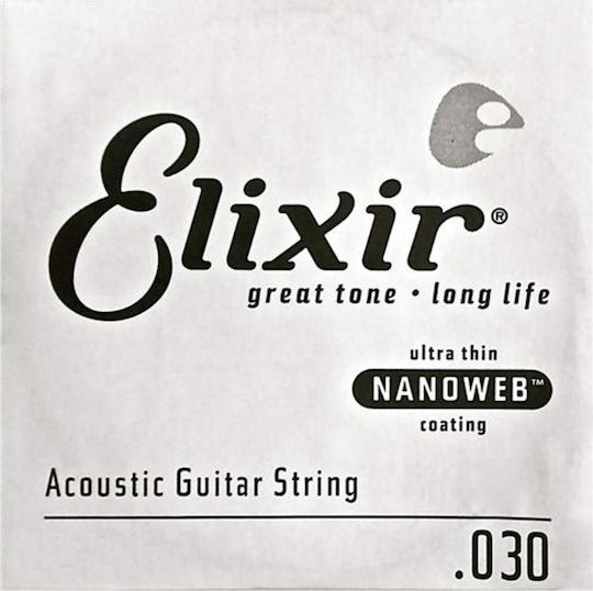 Elixir Nanoweb 80/20 Бронз Единична Струна за Акустична Китара 30"