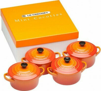 Le Creuset Ofenrot Gusseisen Töpfe Set 4-teilig