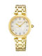 Seiko Damenuhr 36,5mm Batterie mit Gold Rostfreier Stahlarmband