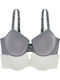 Grey/White Σουτιέν χωρίς Ενίσχυση με Μπανέλες 2Pack