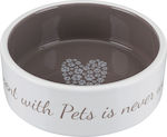 Trixie Pet's Home Κεραμικό Μπολ Φαγητού & Νερού για Σκύλο σε Καφέ χρώμα 800ml 16cm