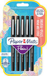 Paper Mate Pen Rollerball 0.7mm with Multicolour Ink 5pcs