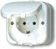 Popp Aqua Top Single Power Socket White