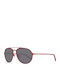 Sting Men's Sunglasses with Red Metal Frame and Black Lens SST004 06F5