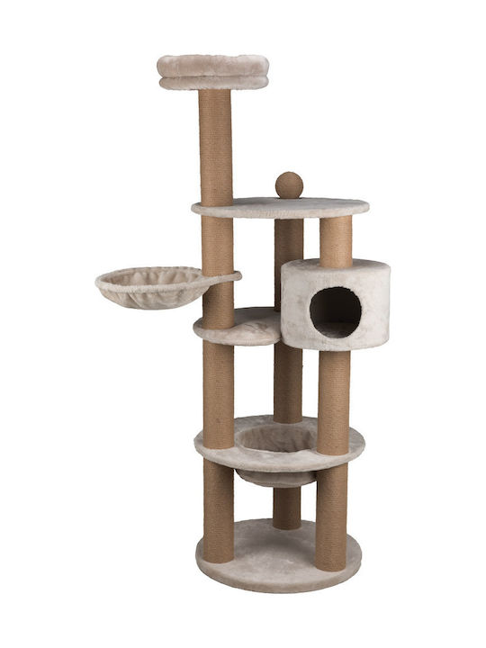 Trixie Nigella Stâlp pentru zgâriat pisici Copaci pentru pisici Gri 5 niveluri 60x60x177cm