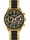 Jacques Lemans Ανδρικό Ρολόι 44mm Χρονογράφος Solar με Μεταλλικό Μπρασελέ