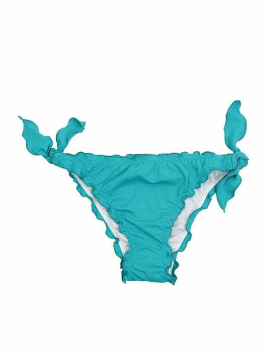 Guess Bikini Slip με Κορδονάκια Τιρκουάζ