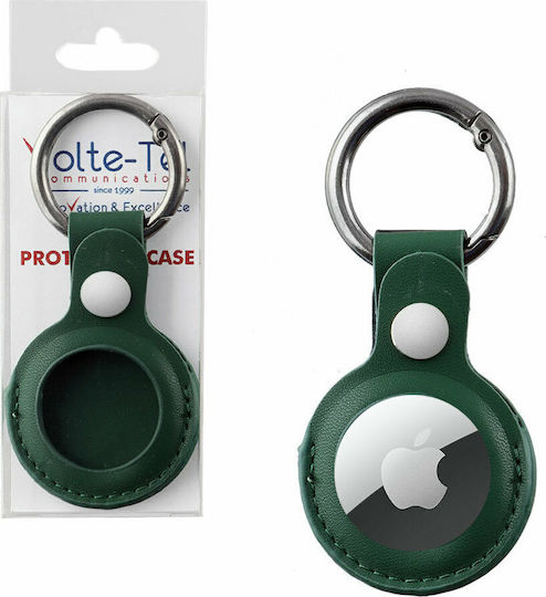 Volte-Tel Keyring Keychain Cazul Keychain Piele pentru AirTag în culoarea Verde