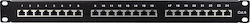LogiLink Patch Panel Shielded για Rack 1U 19" 24 Θυρών cat6 Μαύρο