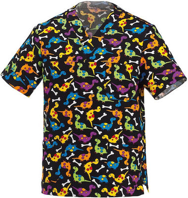 Egochef Dino Unisex Bluză medicală Multicolor Bumbac