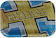 Rizla Rollendes Tablett Metall Gold/Blau