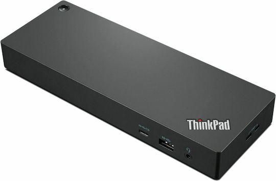 Lenovo ThinkPad Universal USB-C Docking Station with HDMI/DisplayPort 4K PD Ethernet and Support for 3 Monitors Black