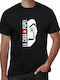B&C La Casa de Papel La Casa De Papel (Dali Mask) T-shirt σε Μαύρο χρώμα