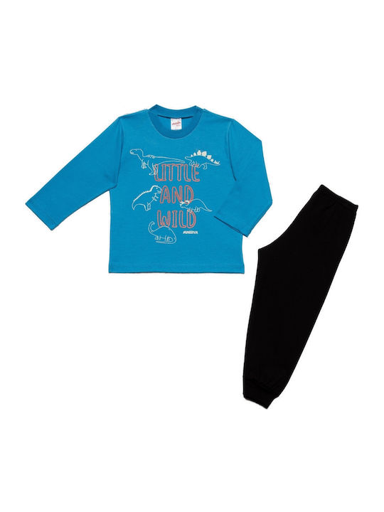 Minerva Kids Pyjamas Winter Cotton Blue