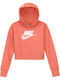 Παιδικό Φούτερ Cropped με Κουκούλα Κοραλί Sportswear Club