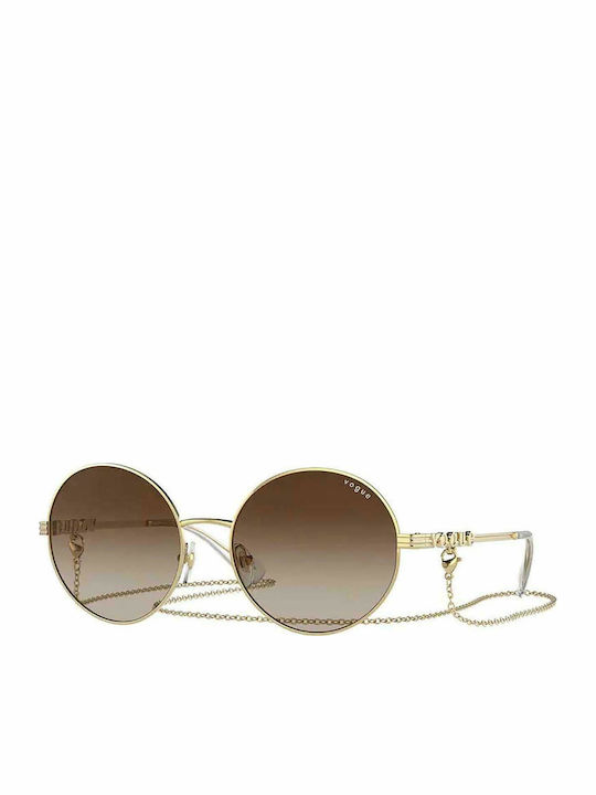 Vogue Γυναικεία Γυαλιά Ηλίου με Χρυσό Μεταλλικό Σκελετό και Καφέ Φακό VO4227S 280/13