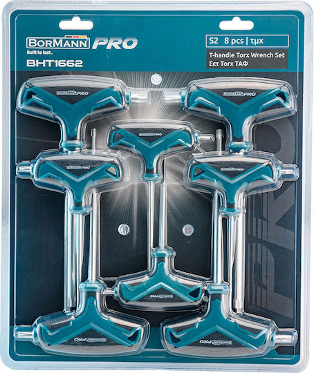 Bormann Pro BHT1662 T-Shaped Torx Wrench T10 8pcs