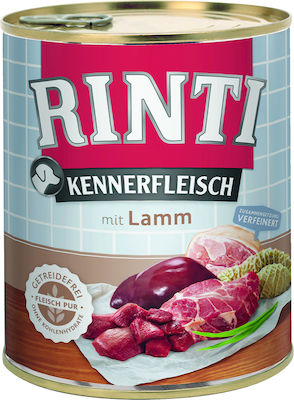 Rinti Kennerfeisch Canned Grain Free Wet Dog Food with Lamb 1 x 800gr