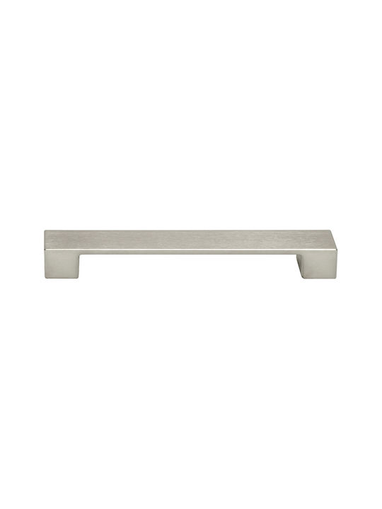 Viometale Metallic Furniture Handle 05.65 Νίκελ Ματ with Distance Between Hole Centers 128mm