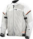 LS2 Riva Summer Men's Riding Jacket Waterproof Light Grey Orange