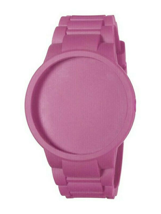 WATX & CO Καουτσούκ Λουράκι Ροζ 44mm