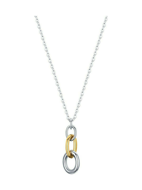 Luca Barra Necklace from Gold Plated Steel