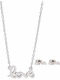 Dalee Dalee Love Set mit Halskette & Ohrringe aus Stahl