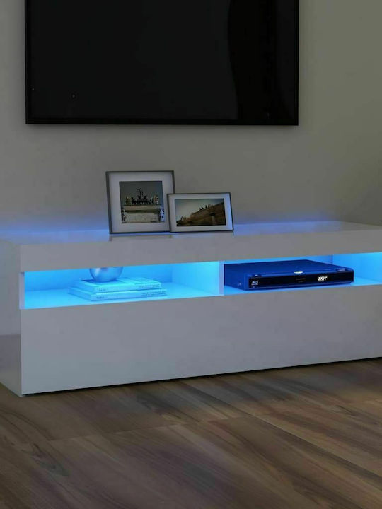 Stand TV Cu Iluminare LED Alb Lucios L120xA35xÎ...