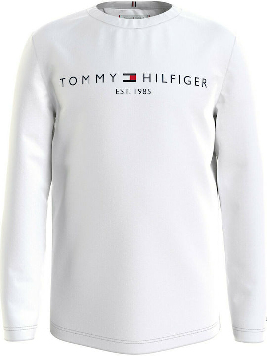 Tommy Hilfiger Παιδική Χειμερινή Μπλούζα Μακρυμάνικη Λευκή