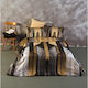 SB Home Metal Σετ Σεντόνια Υπέρδιπλα 240x260εκ. Χρυσαφί (4τμχ)