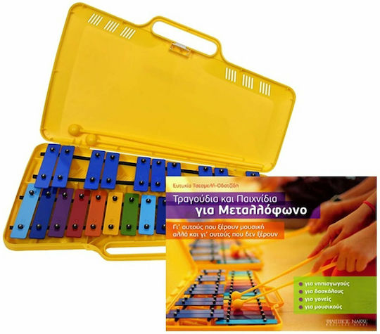 Angel Music Metallophon/Glockenspiel AG-25N3 Doppelter mit Liedern und Spielen für Metallophon