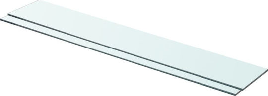 Wall Shelves Transparent 2 Pieces 80x12x0.8cm