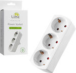 Lime T-Shaped Wall Plug 3 Positions