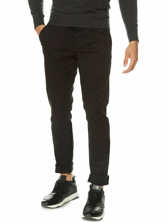 Hose Chino Elastisch in Schlanker Passform Schwarz