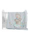 Interbaby Blanket Cot Rachel Elefante Fleece Light Blue 110x140cm