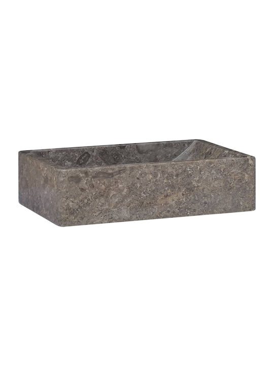 vidaXL Vessel Sink Stone 45x30x12cm Gray