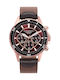 Viceroy Watch Chronograph Battery with Brown Leather Strap