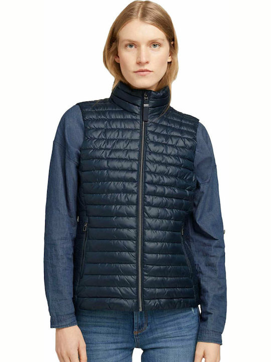 Women's Short Puffer Jacket for Winter Sky Captain Blue