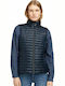 Women's Short Puffer Jacket for Winter Sky Captain Blue