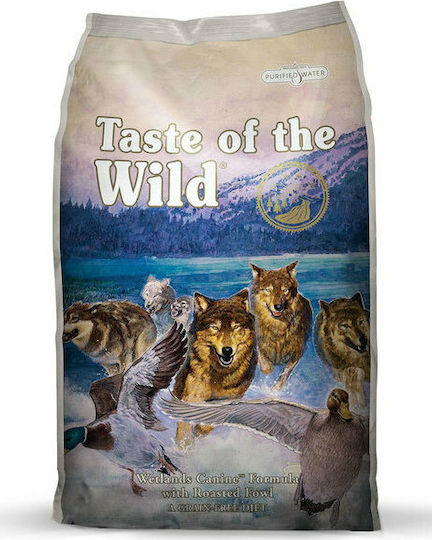 Taste Of The Wild Wetlands Formula 5.6kg Trockenfutter ohne Getreide & Gluten für erwachsene Hunde mit Geflügel