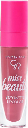 Golden Rose Miss Beauty Stay Matte Υγρό Κραγιόν Matte 3 Rose Wood 5.5ml