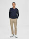 Trousers Chino Elastic in Slim Fit Beige