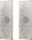 Artekko Wall Decor DS White Wooden 43x3x122cm 2 Pieces