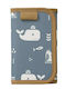 Fresk Billfold Whale Kids Wallet with Coins with Velcro Blue