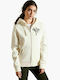 Pride In Craft Long Women's Sweatshirt Jacket Hooded Ecru