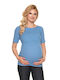 PeeKaBoo 1717 Maternity Top Light Blue